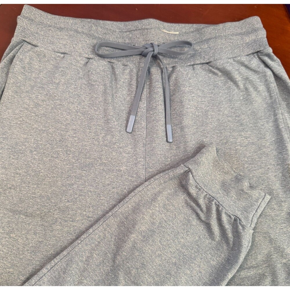 Fabletics Cloud Jersey Jogger Pants Women's Blue Heather Drawstring Stretch M - Picture 14 of 15